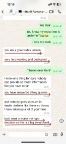 Customer testimonial